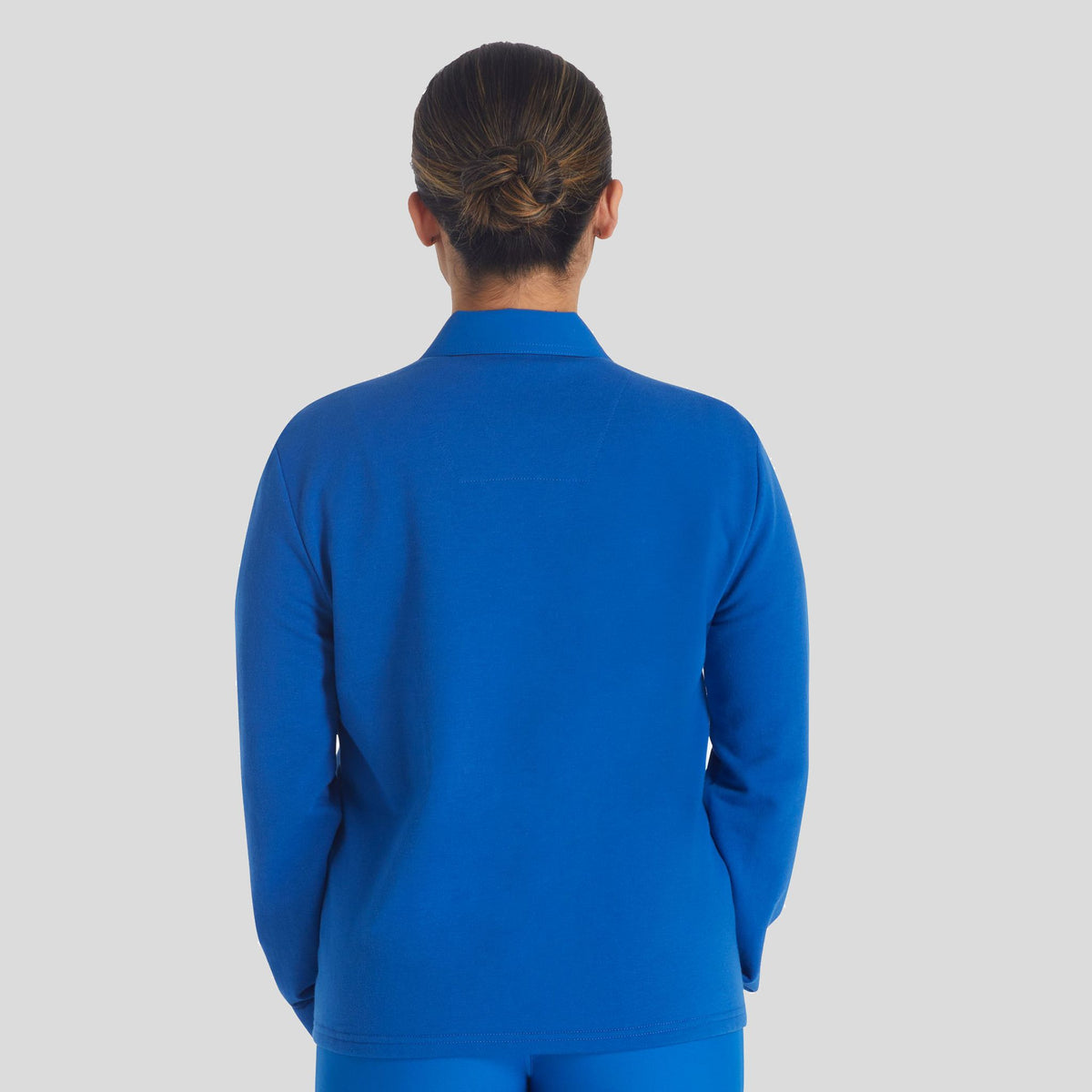 Women's Zip Front Fleece Scrub Jacket | Royal