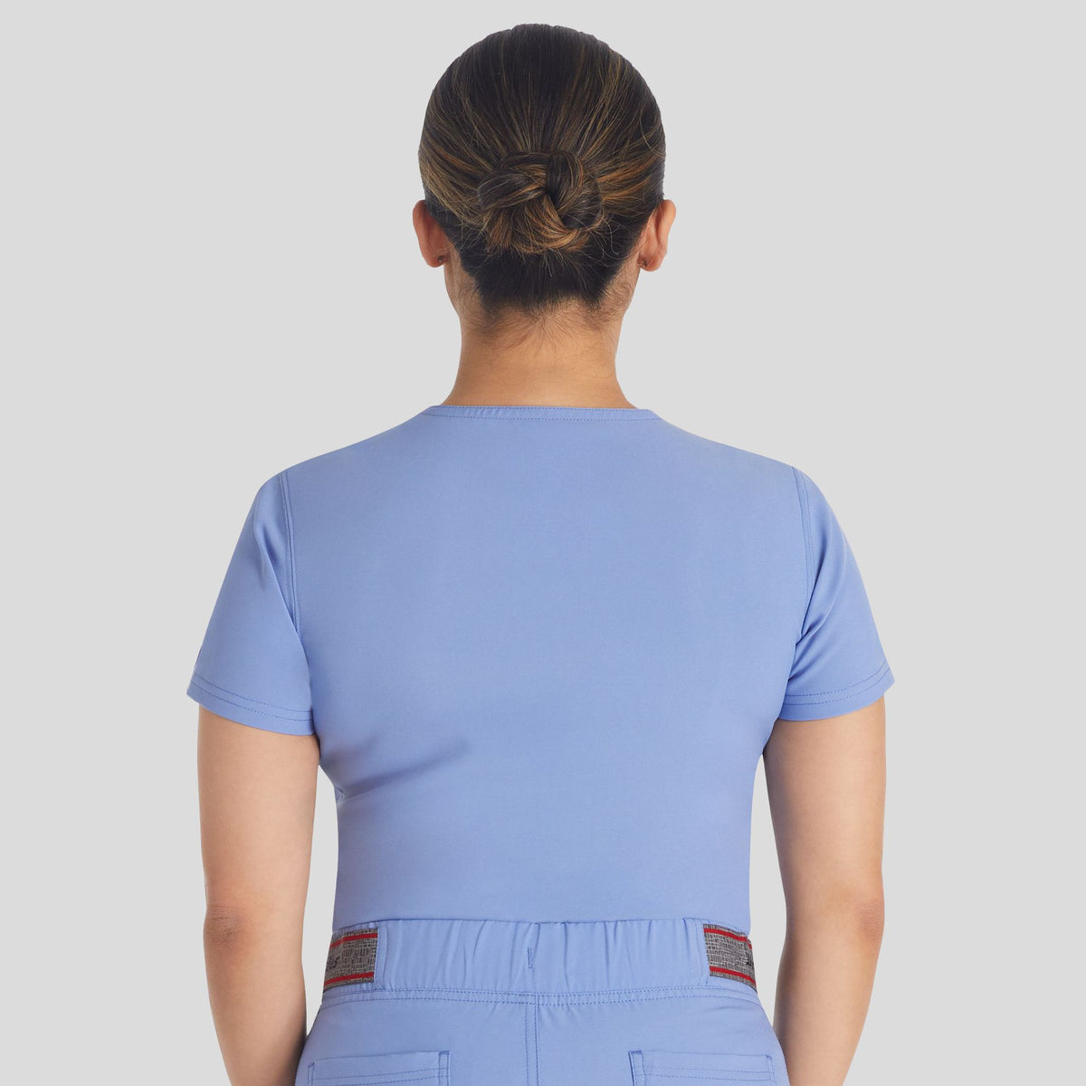 Women's Round Neck Henley Scrub Top | Ciel
