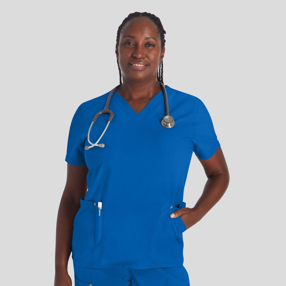 Women's V-Neck Scrub Top | Royal