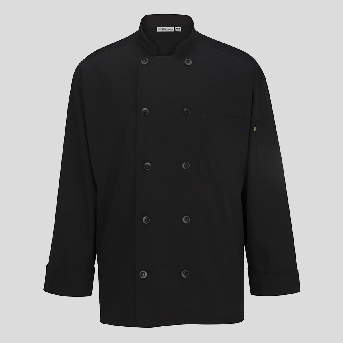 Mesh Back Chef Coat- 10 Buttons | Black