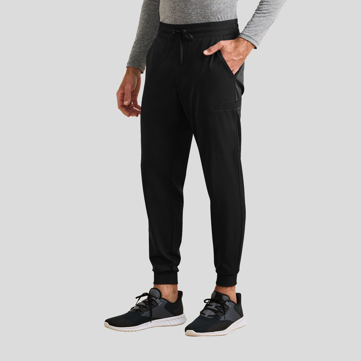 Men's Mid Rise Jogger Scrub Pant | Black