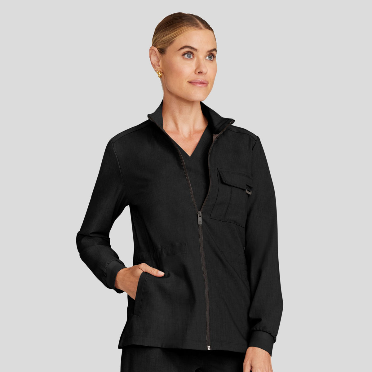 Women's Brooks Utility Scrub Jacket | Black
