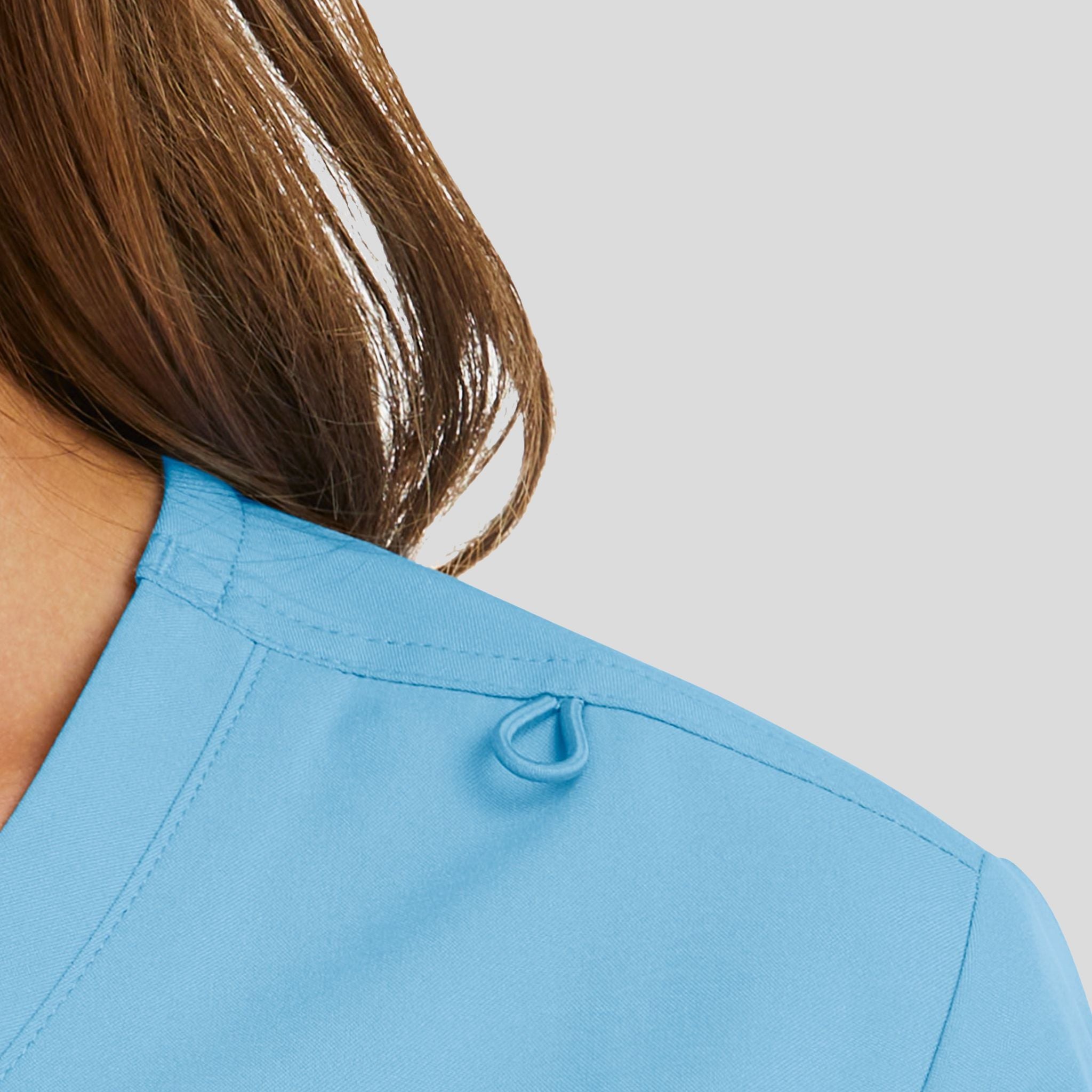 Women's Mock Wrap Top | Turquoise