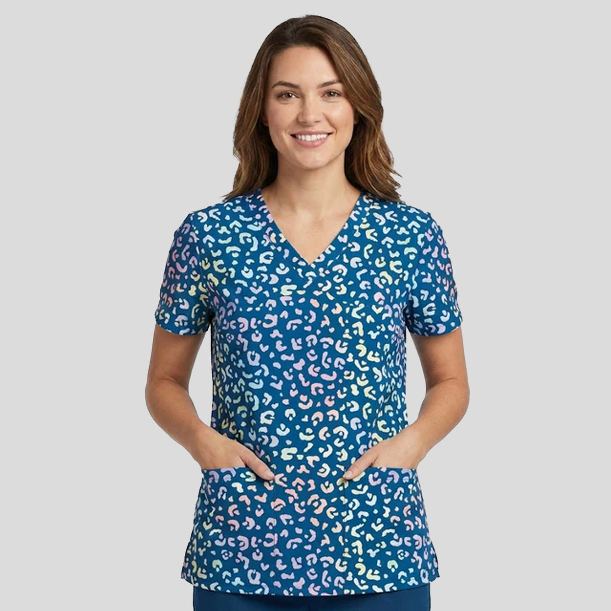 V-Neck Print Top | Magical Cheetah