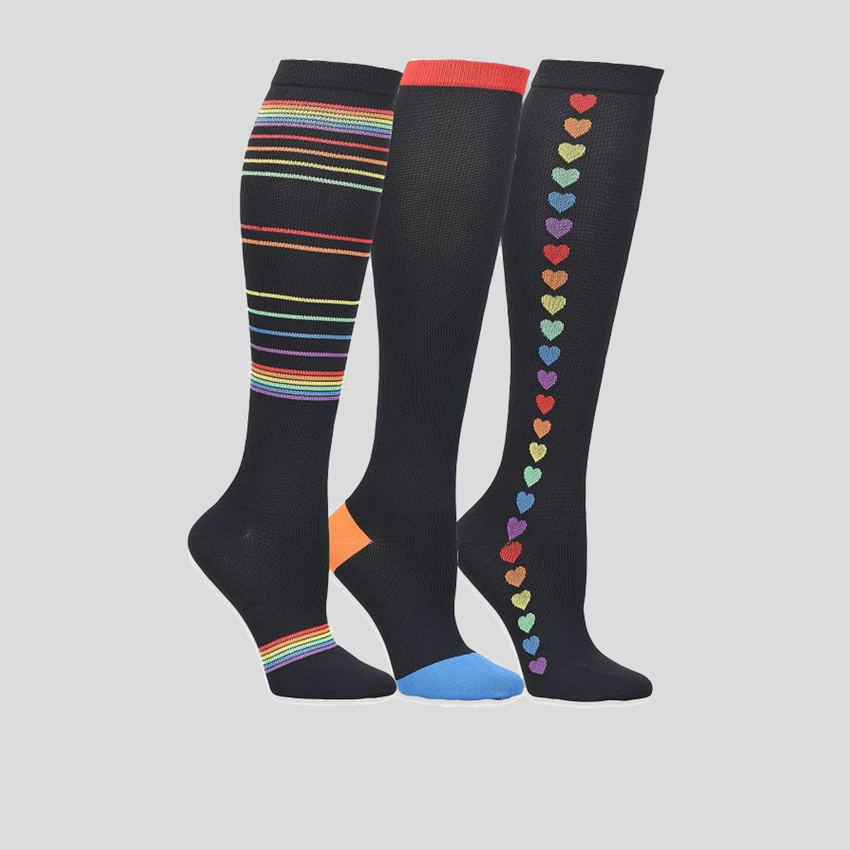 Compression Sock 3-Pack | Rainbow Assortment
