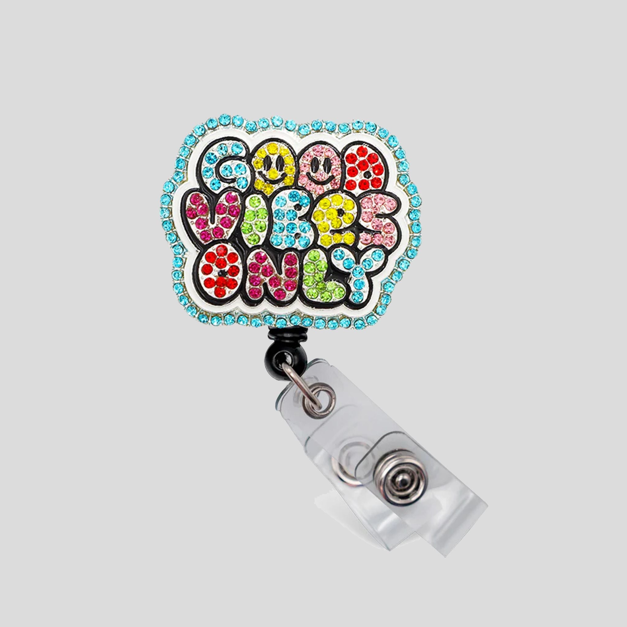 Good Vibes Only Sparkle And Shine Badge Holder