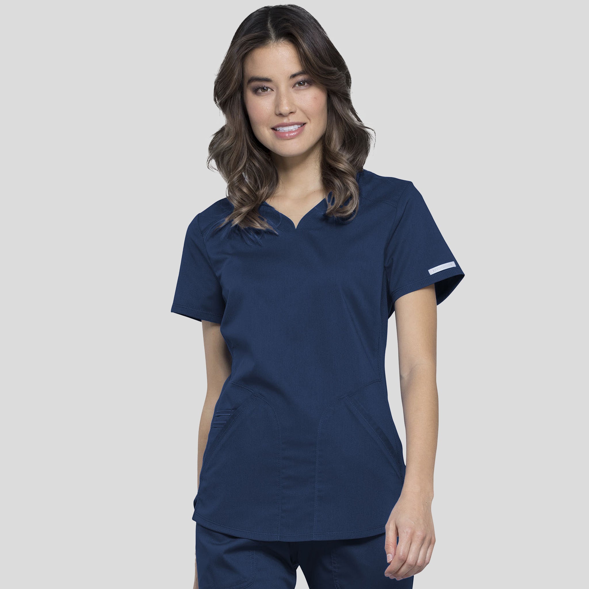 2-Pocket Sweetheart V-Neck | Navy