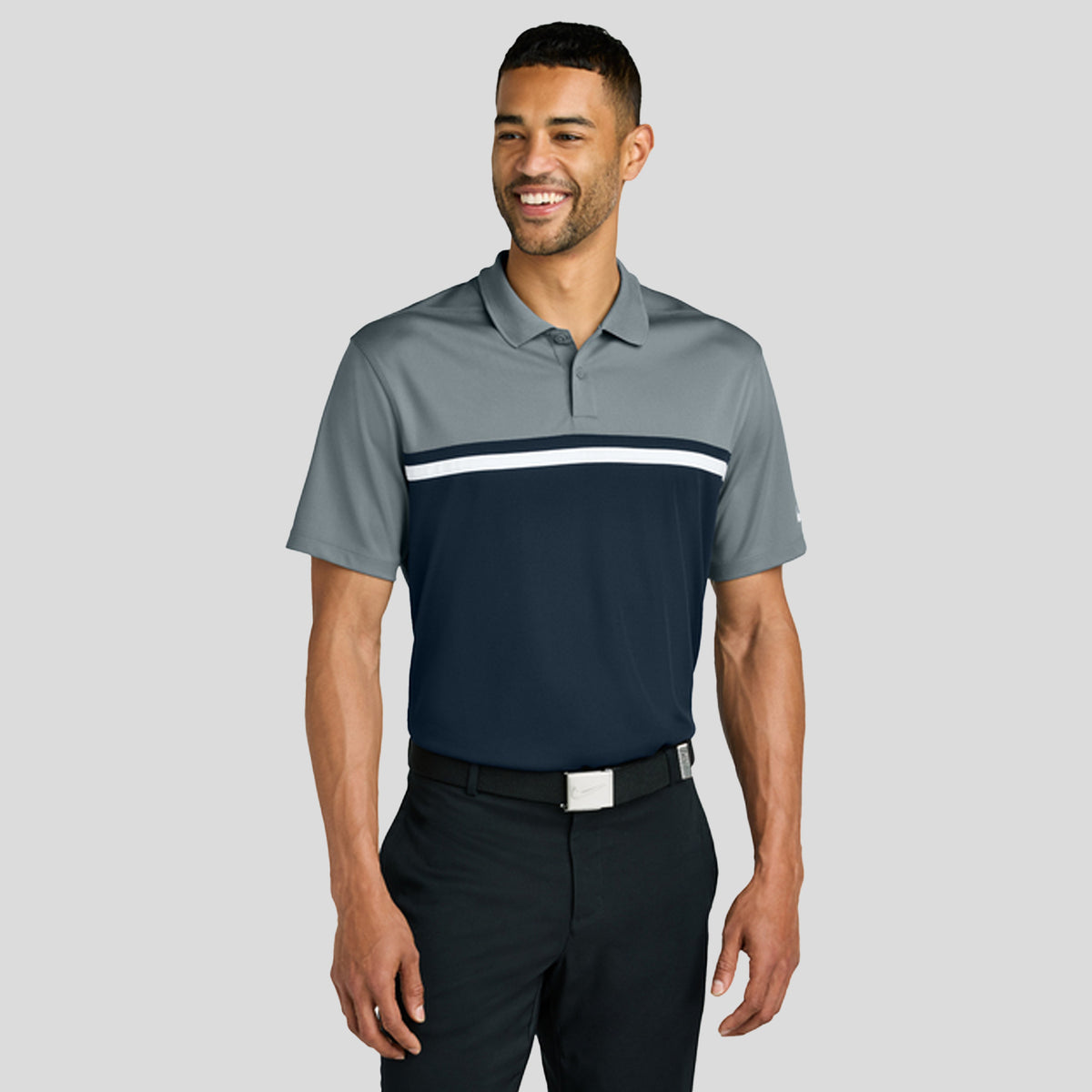 Dri-FIT Victory Colorblock Polo | Cool Grey/Navy/White