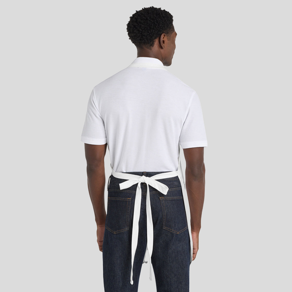Full-Length Apron with Pockets | White