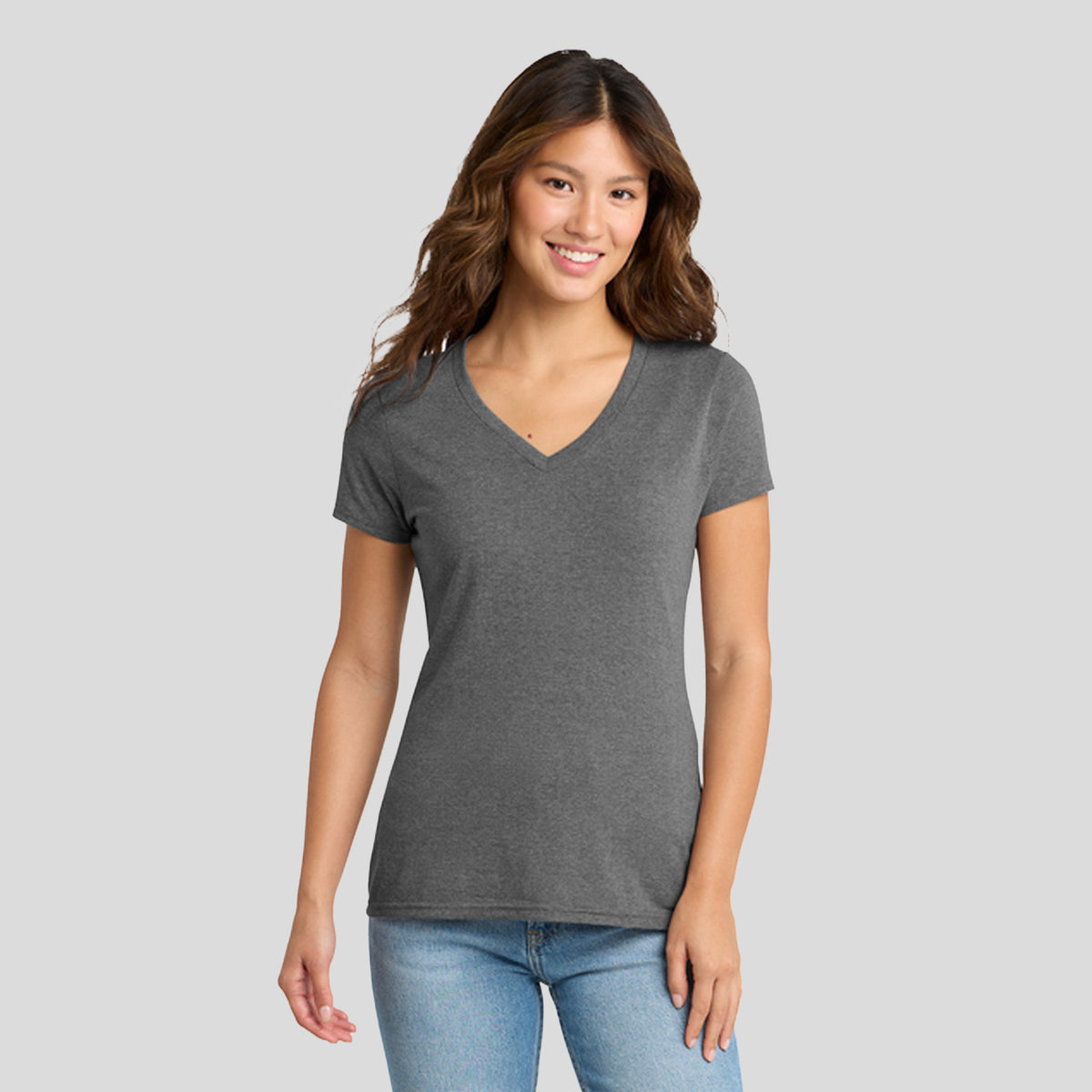 Women's Tri-Blend V-Neck Tee | Graphite Heather
