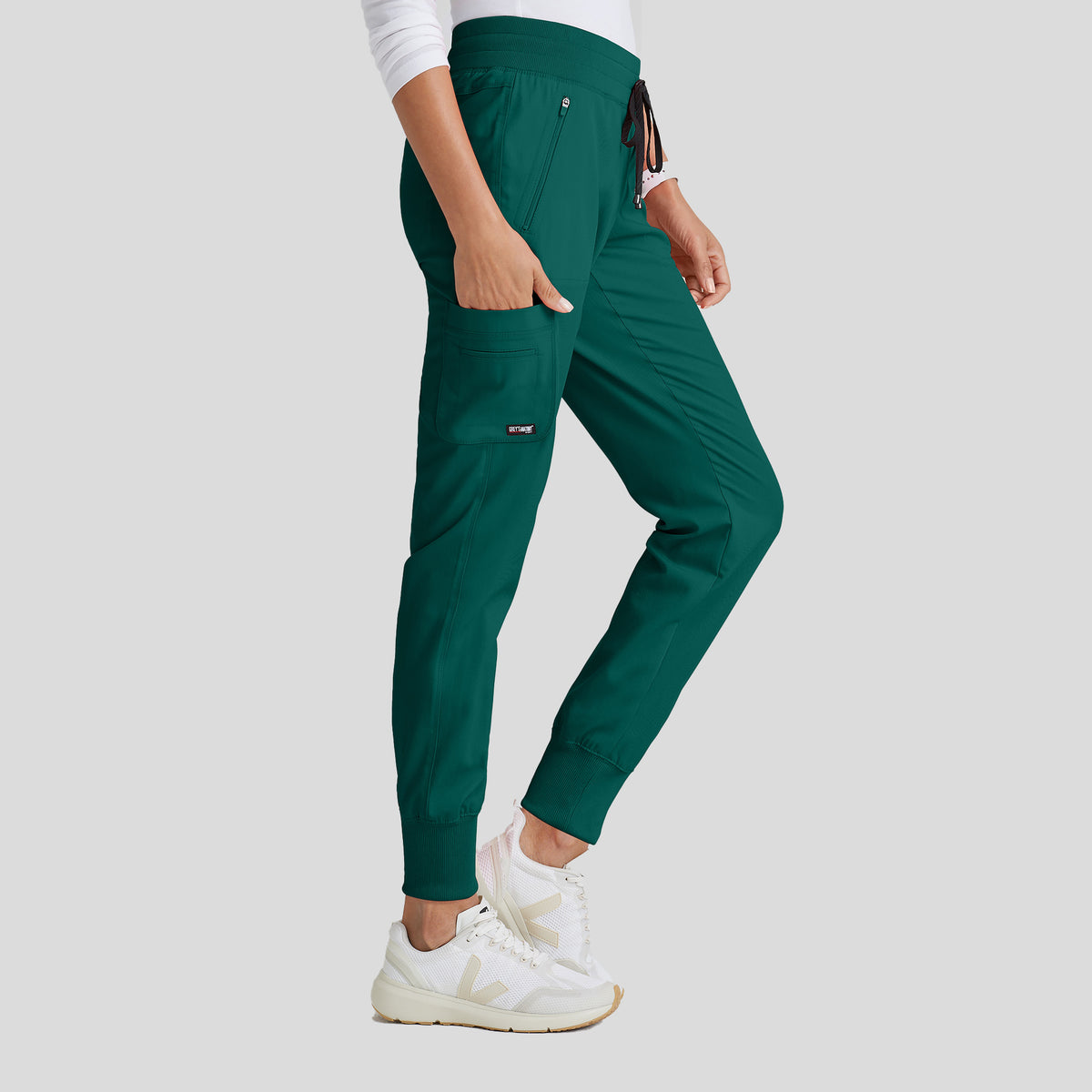 Eden 5-Pocket Mid-Rise Jogger Scrub Pant | Hunter