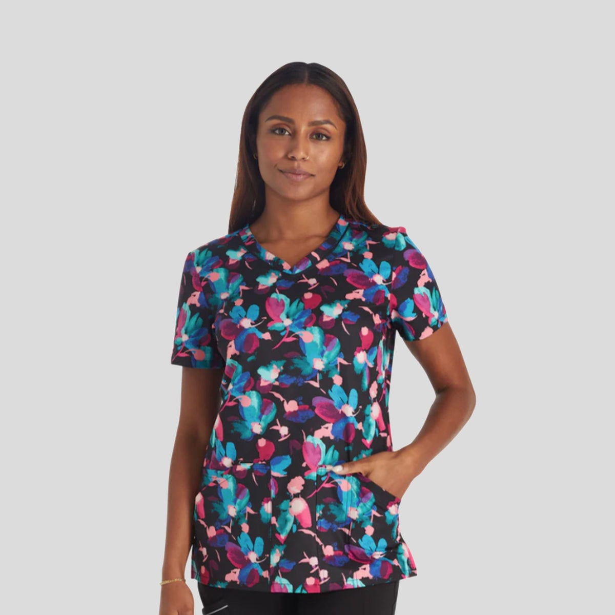 Brushing Blooms Print Top