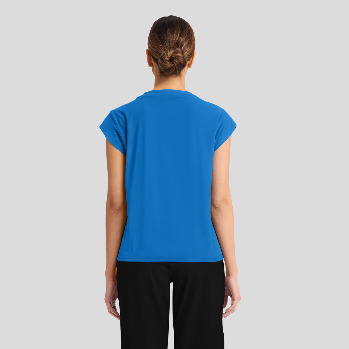 Achieve Crew Neck Scrub Top | True Blue