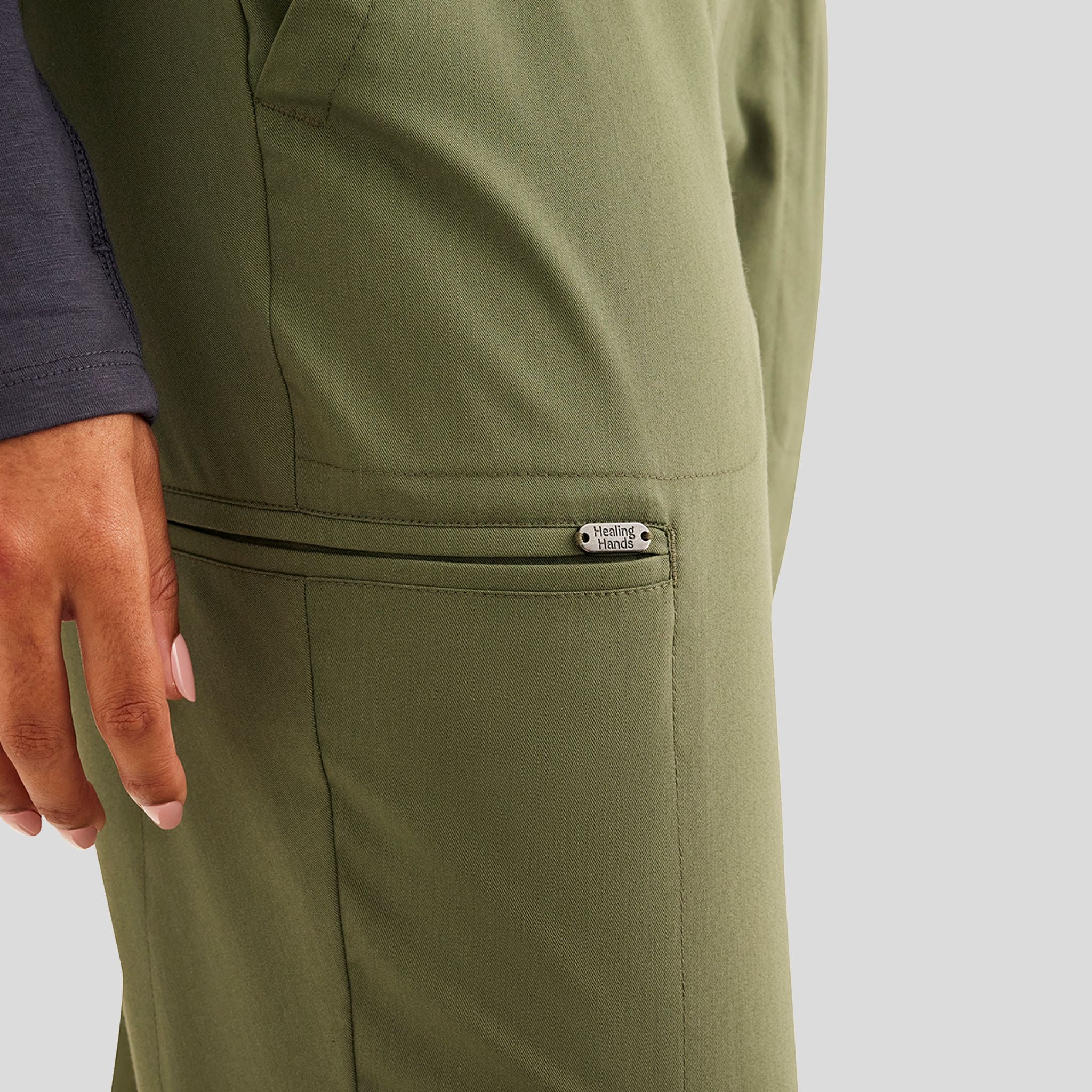 HEH_HEALINGHANDS_KYLINJOGGER_HH203_OLIVE_DETAIL