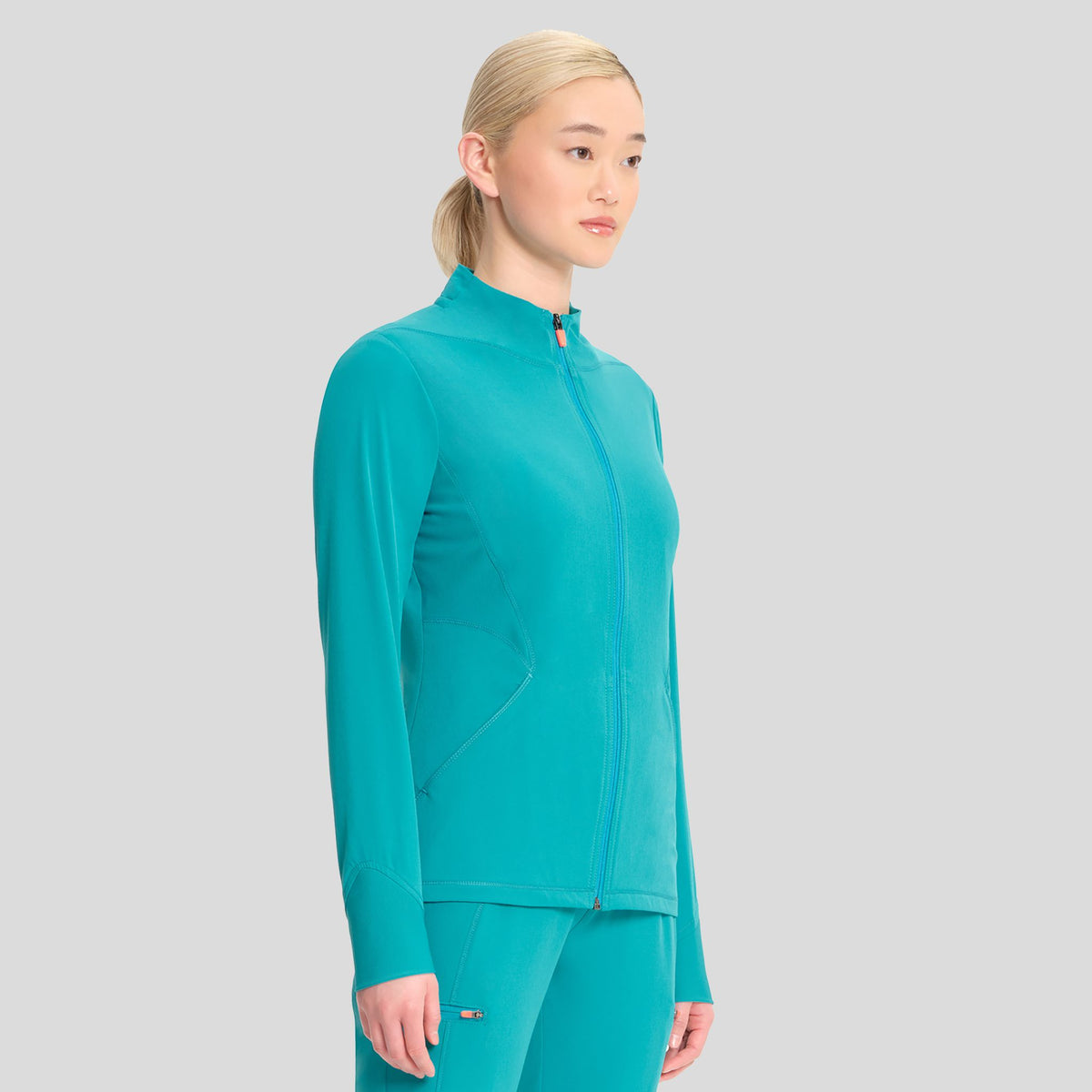 Zip Front Jacket | Teal