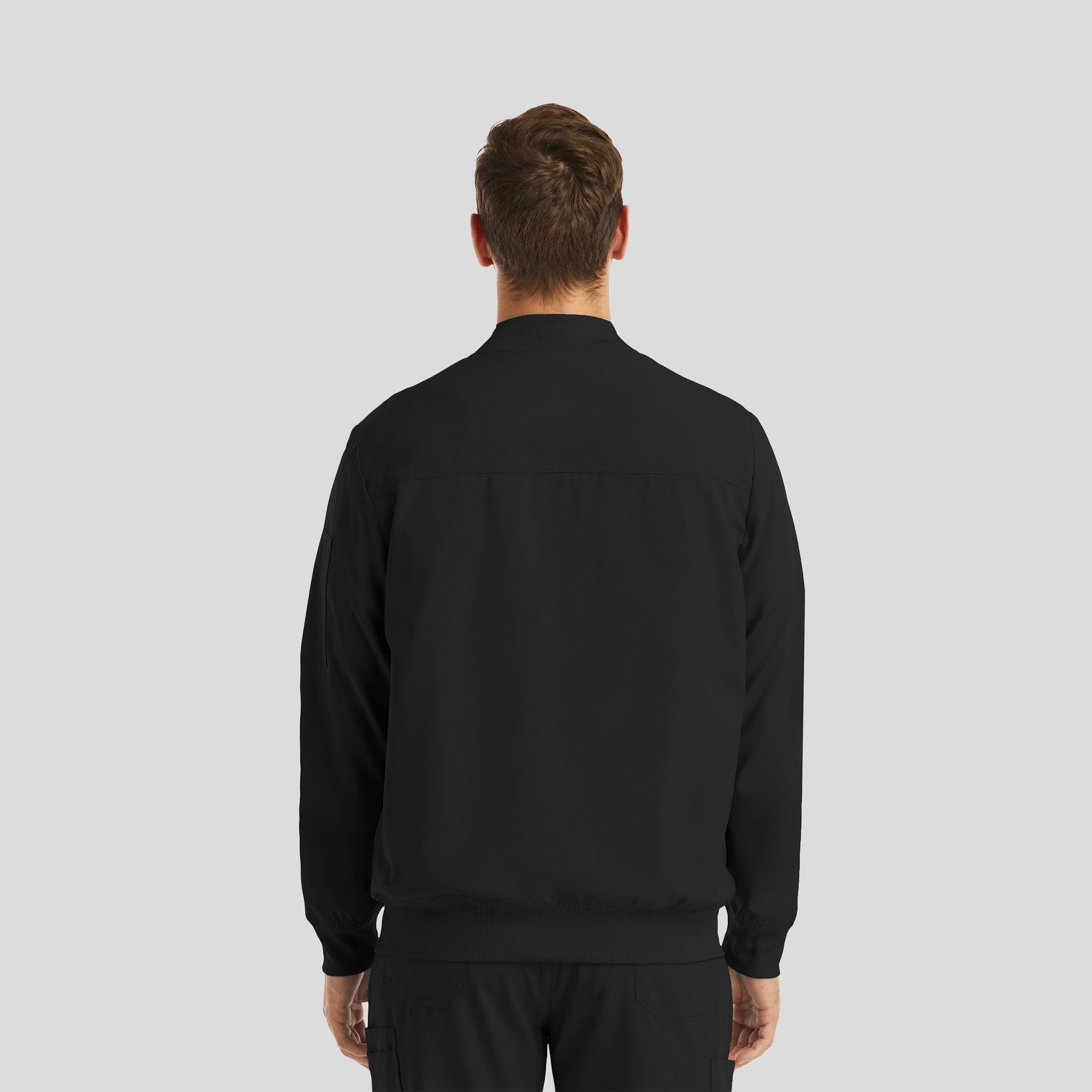 Men’s Full Zip Bomber Jacket | Black