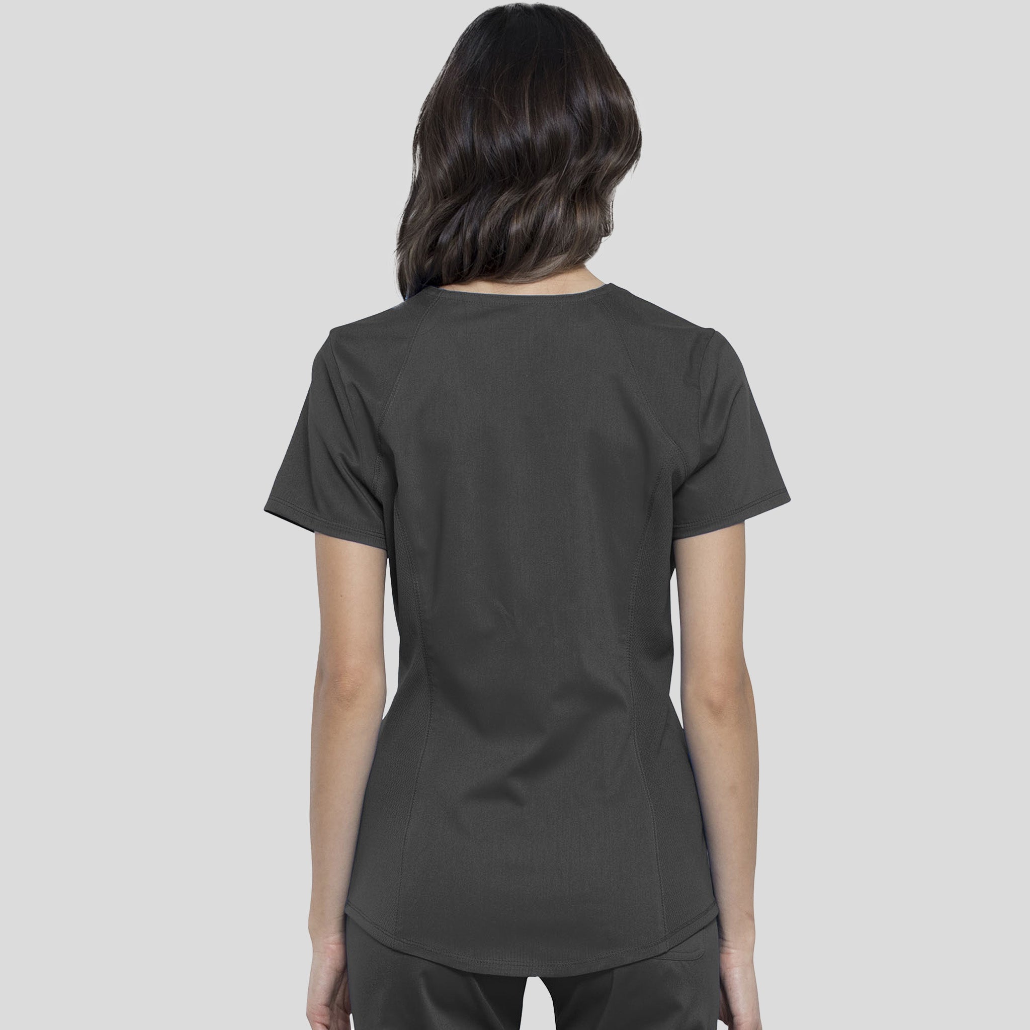 2-Pocket Sweetheart V-Neck | Pewter