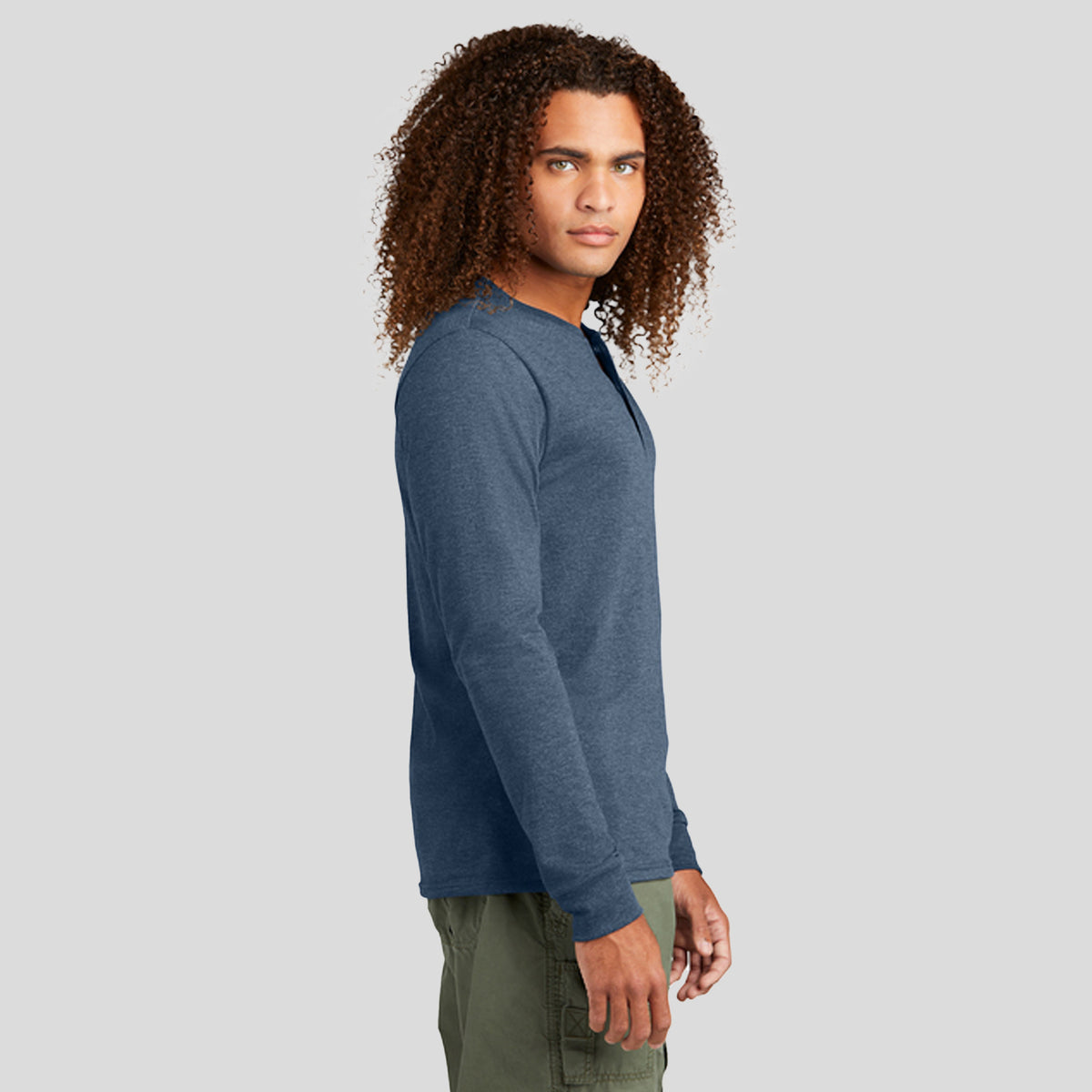 Perfect Tri® Long Sleeve Henley | Navy Frost