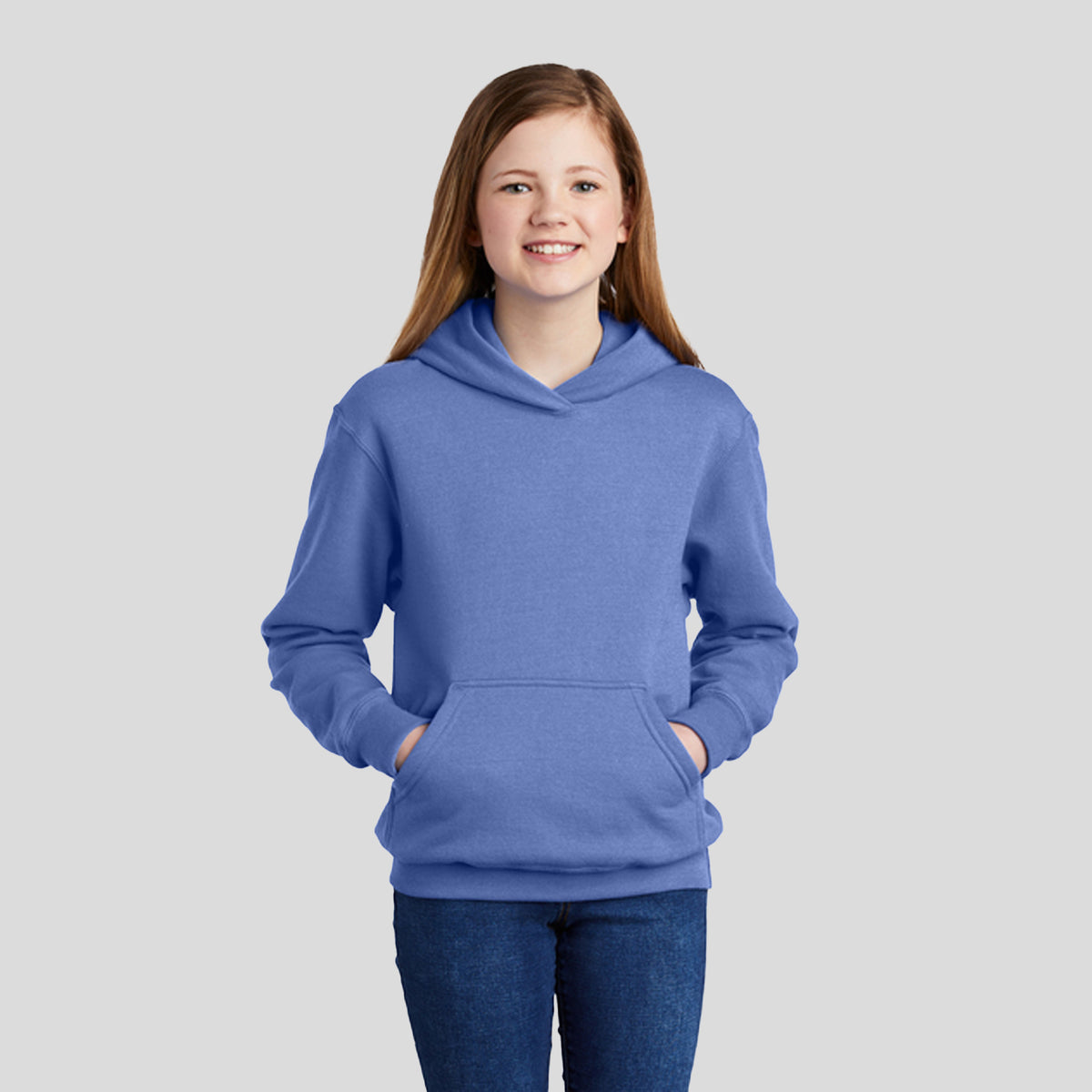 Youth Core Fleece Pullover Hooded Sweatshirt | Carolina Blue