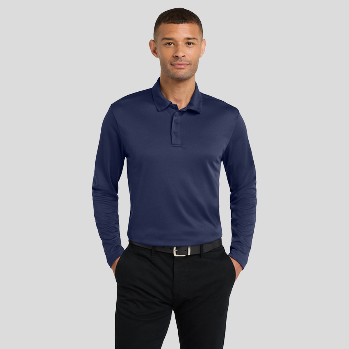 Silk Touch™ Performance Long Sleeve Polo | Navy
