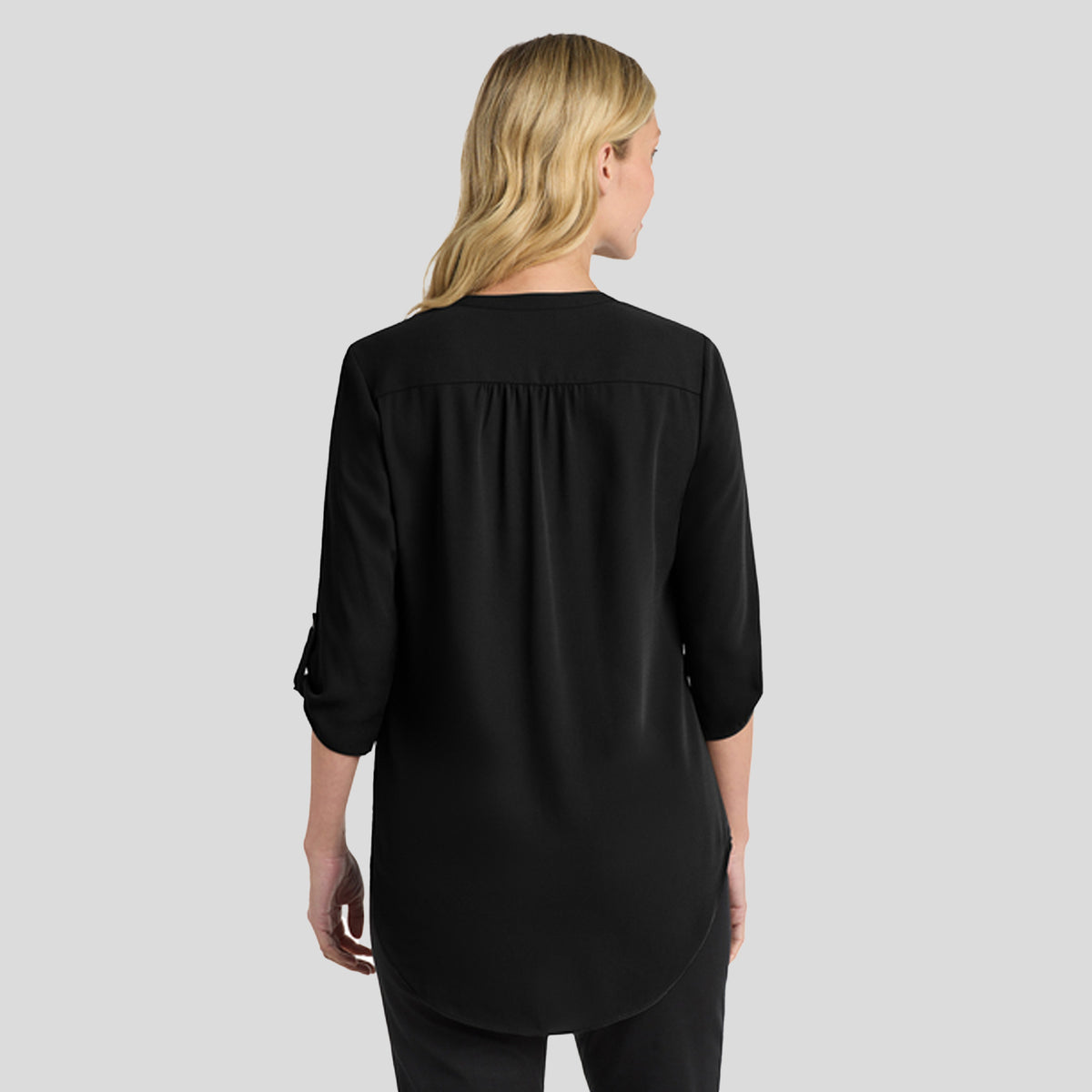 Women's 3/4-Sleeve Tunic Blouse | Black