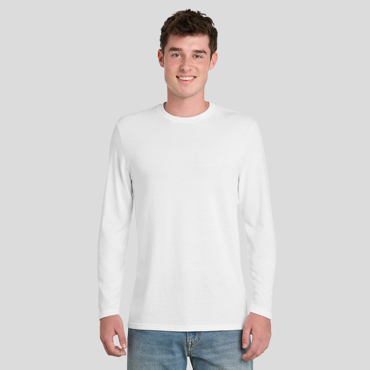 Tri-Blend Long Sleeve Tee | White