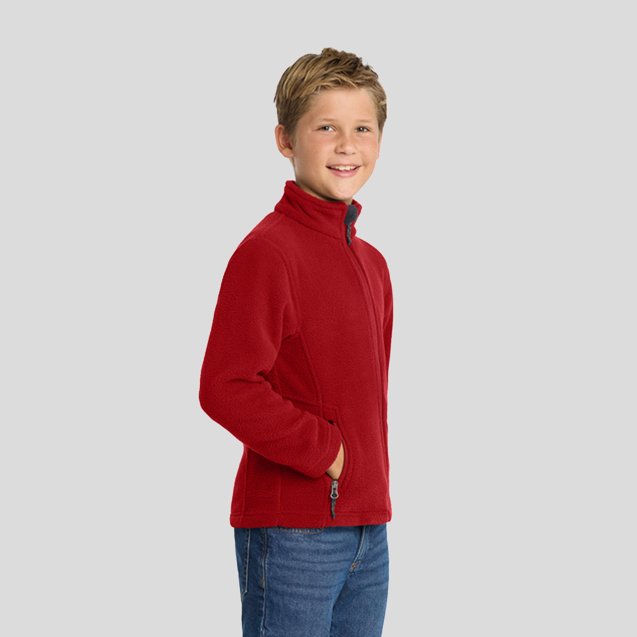 Youth Value Fleece Jacket | Red