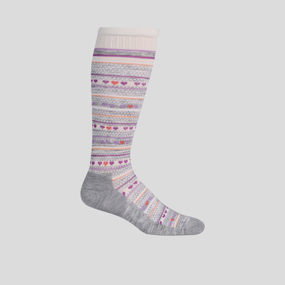 Heartlink Firm Graduated Compression Socks | Lt. Grey