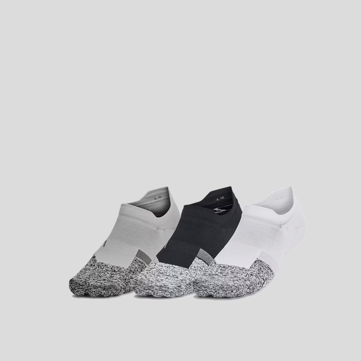 Unisex UA ArmourDry® Pro 3-Pack Ultra Low Socks | Black/White/Castlerock