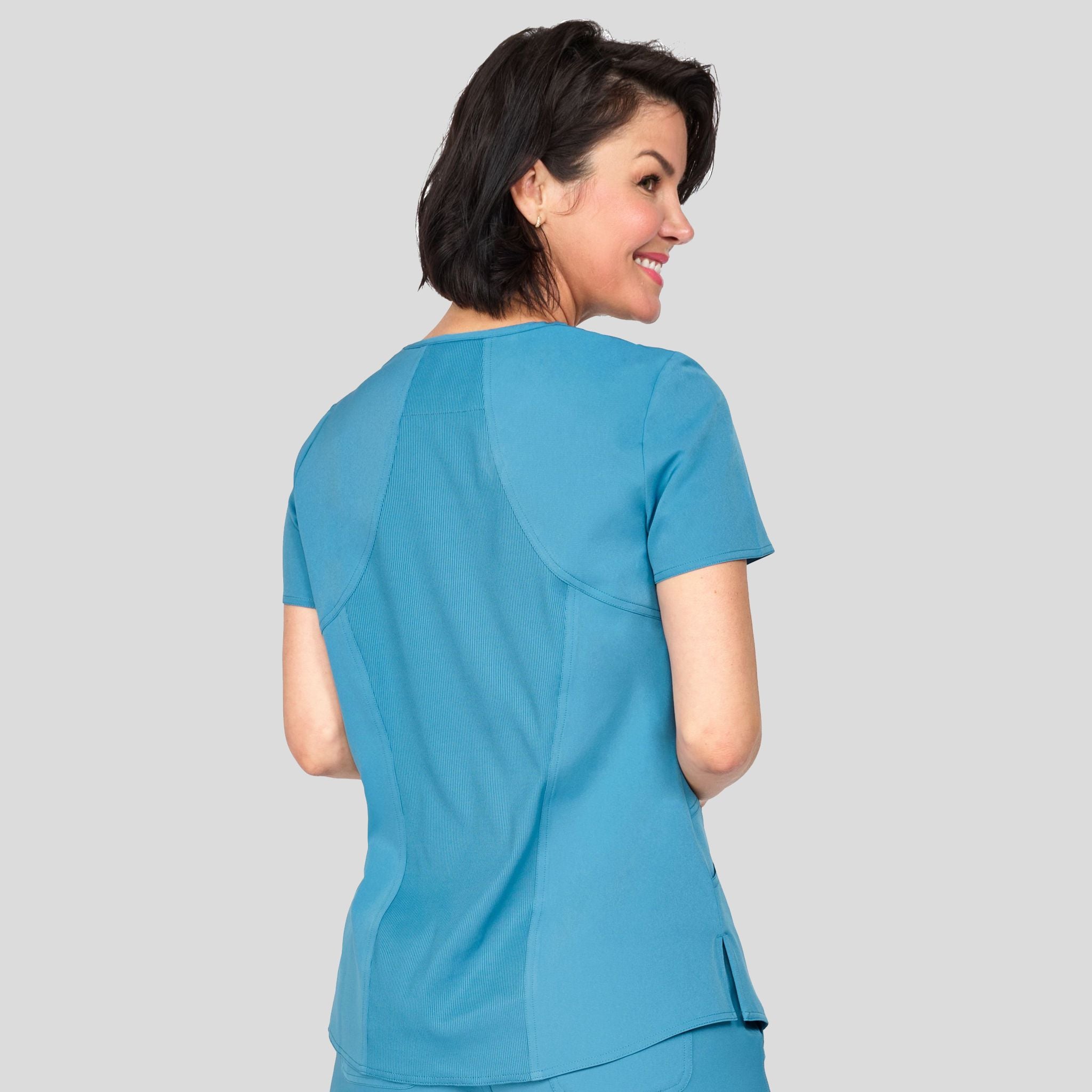 Ava Back Knit Top | Blue Shadow