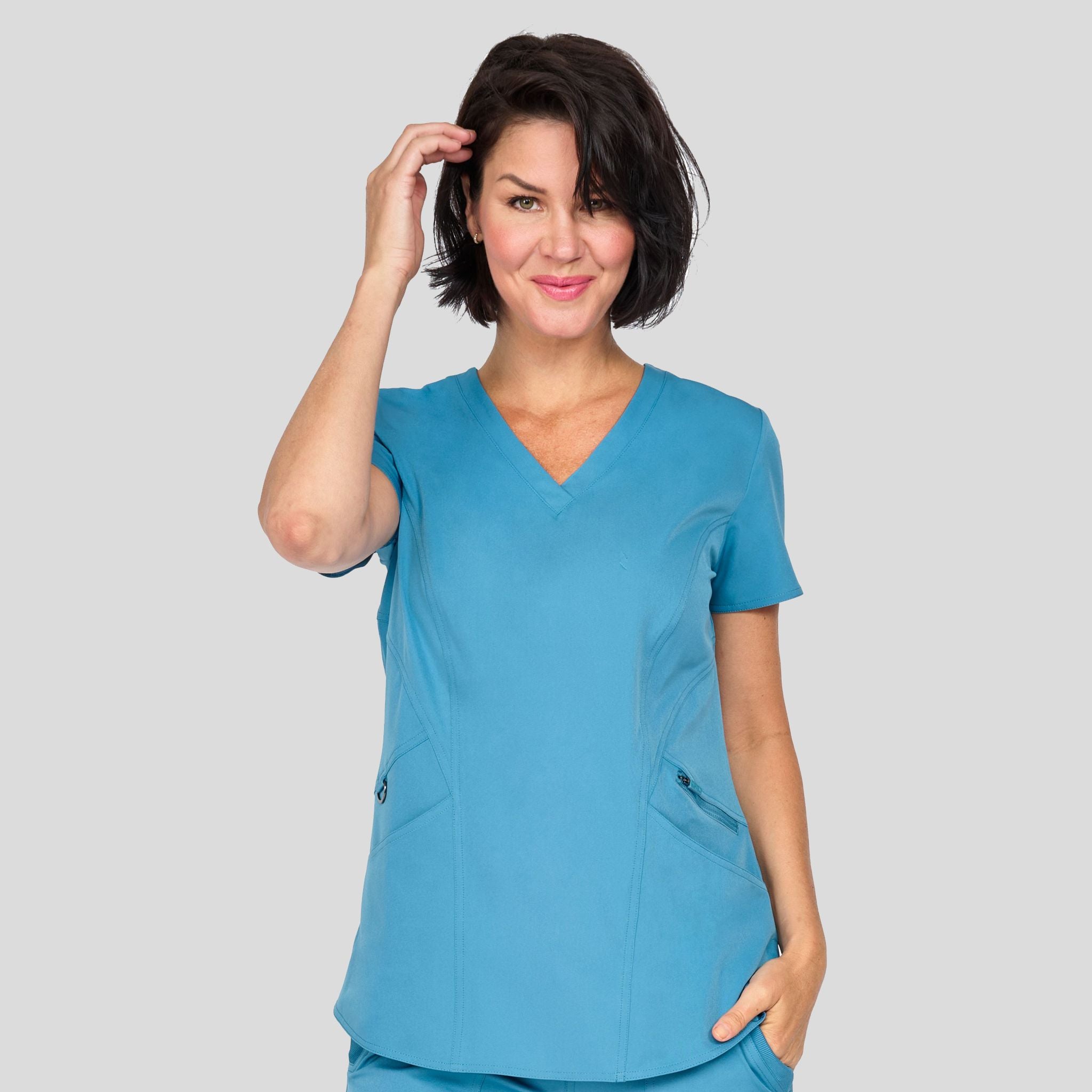 Ava Back Knit Top | Blue Shadow