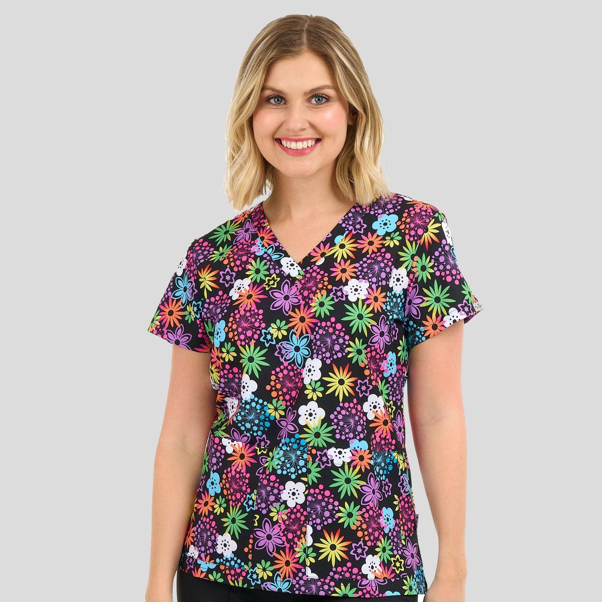 Audrey Print Top | Electric Hues
